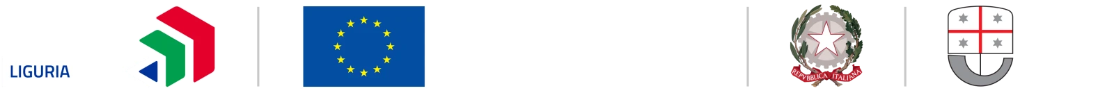 Cofinanziato dall'Unione europea. Loghi: Coesione Italia 21-27 Liguria, Unione europea, Repubblica Italiana, Regione Liguria